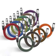 Heavy Duty Hybrid Braided XLR Patch Cable - 25ft, 3Pin XLR Male to Female Mul...