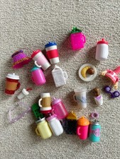 Dollhouse Miniature Lot Kitchen Supplies  Cups Barbie 23 Pieces