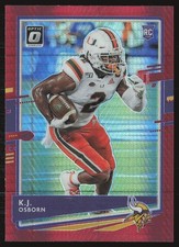 2020 Donruss Optic #102 K.J. Osborn Red Hyper RC