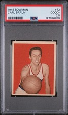 1948 Bowman Carl Braun #72 PSA 2.5