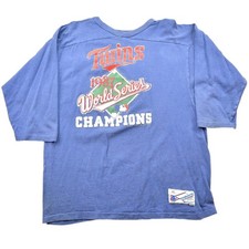 Vintage 1987 Minnesota Twins MLB World Series Champion T Shirt Men's Large