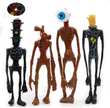 Siren Head Toys Action Figure(4pcs),Model Doll Gift for Kids Halloween Thanksgiv