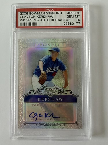 Clayton Kershaw [Autograph Refractor] #BSPCK 2006 Bowman Sterling Prospect card