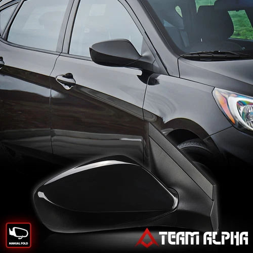 Fits 2012-2017 Hyundai Accent [MANUAL] Right Side Foldable Factory Style Mirror