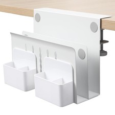 Desk Side Storage, Under Desk Laptop Mount, Table Side Hanging File Organizer...