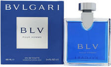 New Bvlgari BLV Pour Homme New In Box 3.4 oz Eau De Toilette Spray For Men