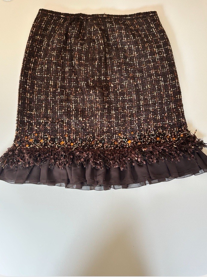 Lafayette 148 Alpaca Tweed Skirt Size 16 NWT Retails $395