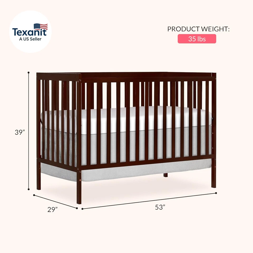 Synergy 5 en 1 convertible tamaño completo cuna de bebé con niño pequeño, día y cama completa conv Foto 3 de 4