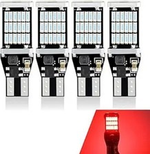 4 PCS 921 LED Reverse Lights, 6500K Super Bright T15 4014 45SMD Bul Color: Red