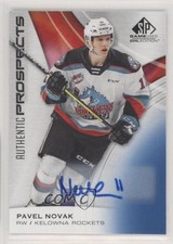 2019-20 Upper Deck SP Game Used CHL Edition Blue Auto Pavel Novak #40 Auto 02mb