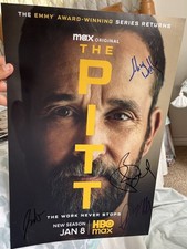 The Pitt Signed Cast 12x18 Photo X4 John Wells, Shawn Hatosy, Patrick Ball +1