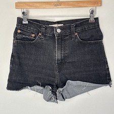 Levi's Women's Black High Rise Denim Shorts Size 28