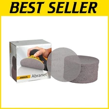 Multi-Surface 6'' Abranet Sanding Discs - 50 Discs Grit 180 for Clean Workspaces