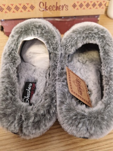 Skechers Ladies Slippers Wool Effect UK Size 5.5 Sketchers Memory Foam - Picture 5 of 16