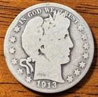1913-P Barber Silver Half Dollar