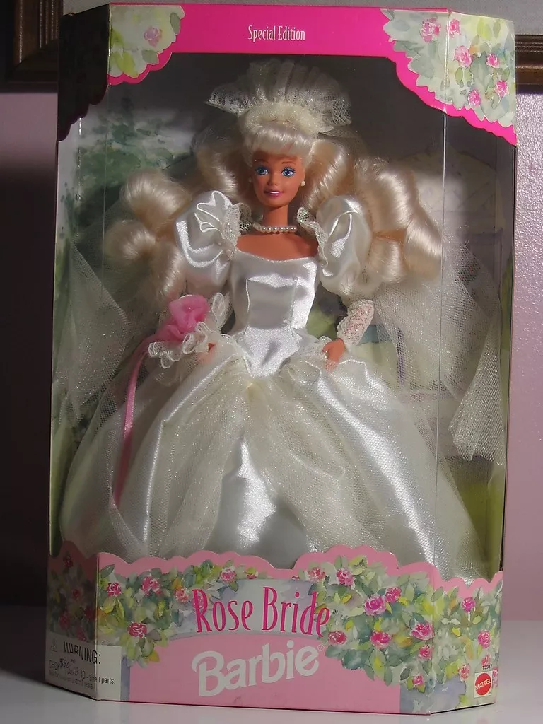 Mattel Barbie 1996 Rose Bride Barbie eBay