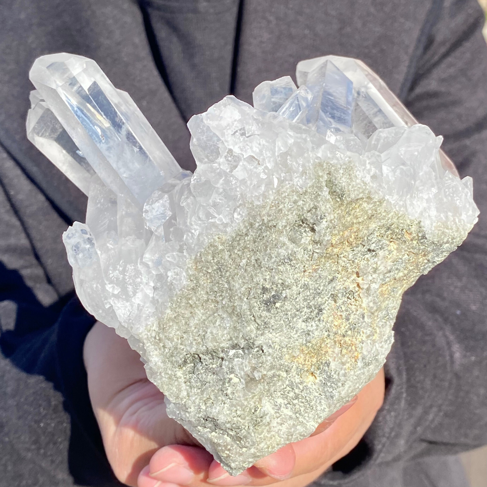 2.2LB Natural White Clear Quartz Crystal Cluster Rough Healing Specimen. eBay