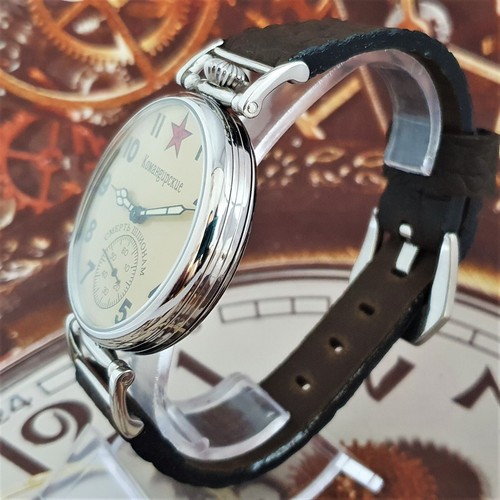 Vintage Watch USSR MARRIAGE MOLNIJA Komandirskie 3602 mechanical Wristwatch 18J - Picture 8 of 14