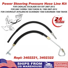 For Silverado 4 Wheel Drive Power Steering Pressure & Return Hose Line Kit 07-12