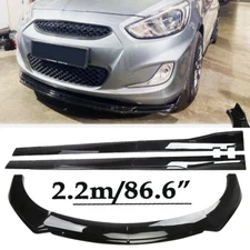 Glossy Black Front Lower Bumper Lip Splitter Spoiler For Hyundai Accent S