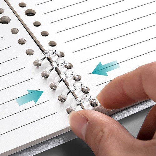 Horizontal/Grid Inner Pages Loose-leaf Notebook Diary Book School Office - Picture 6 of 20