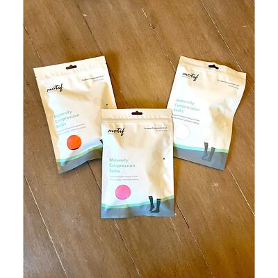 Motif Maternity Postpartum Compression Socks New Pack Size Medium 3 Pack 0592B