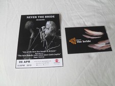 NEVER THE BRIDE - 2 different Lovely tour flyer & postcard (MINT) Last ones