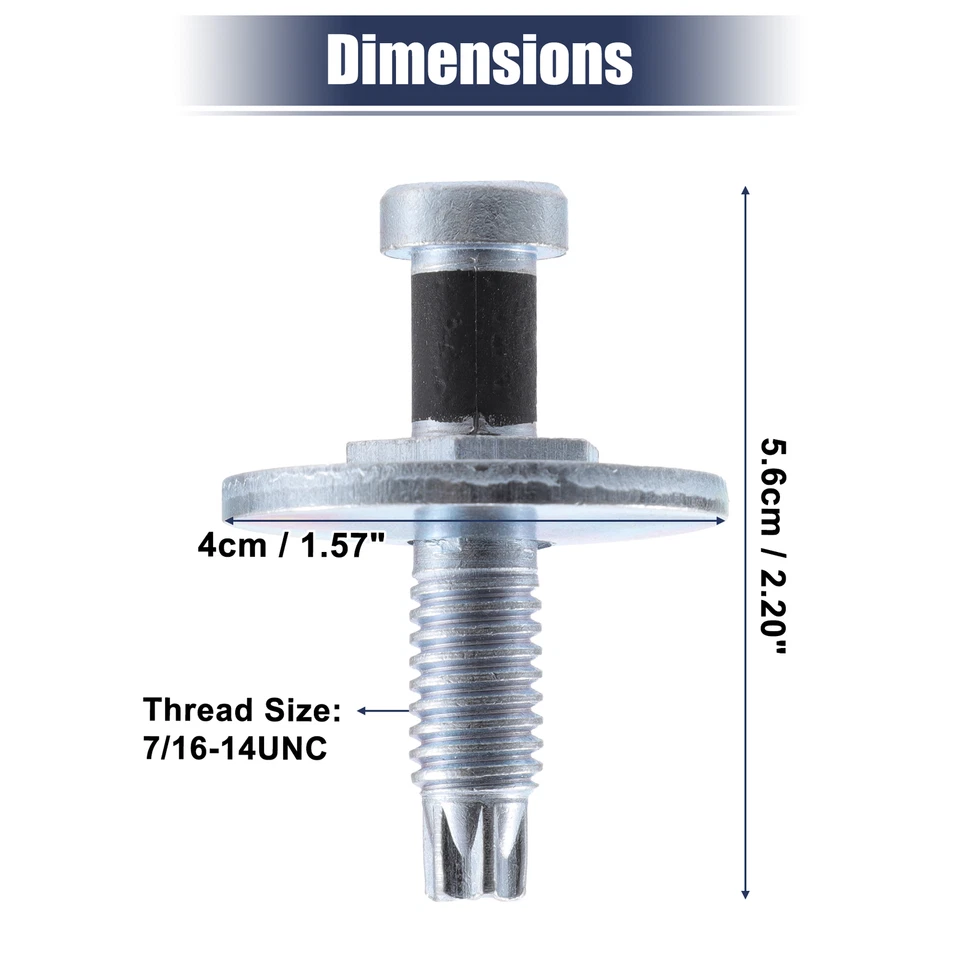 2pcs Car Door Latch Lock Striker Bolts Fit for Dodge for Ram B150 Silver Tone - Image 4 of 4