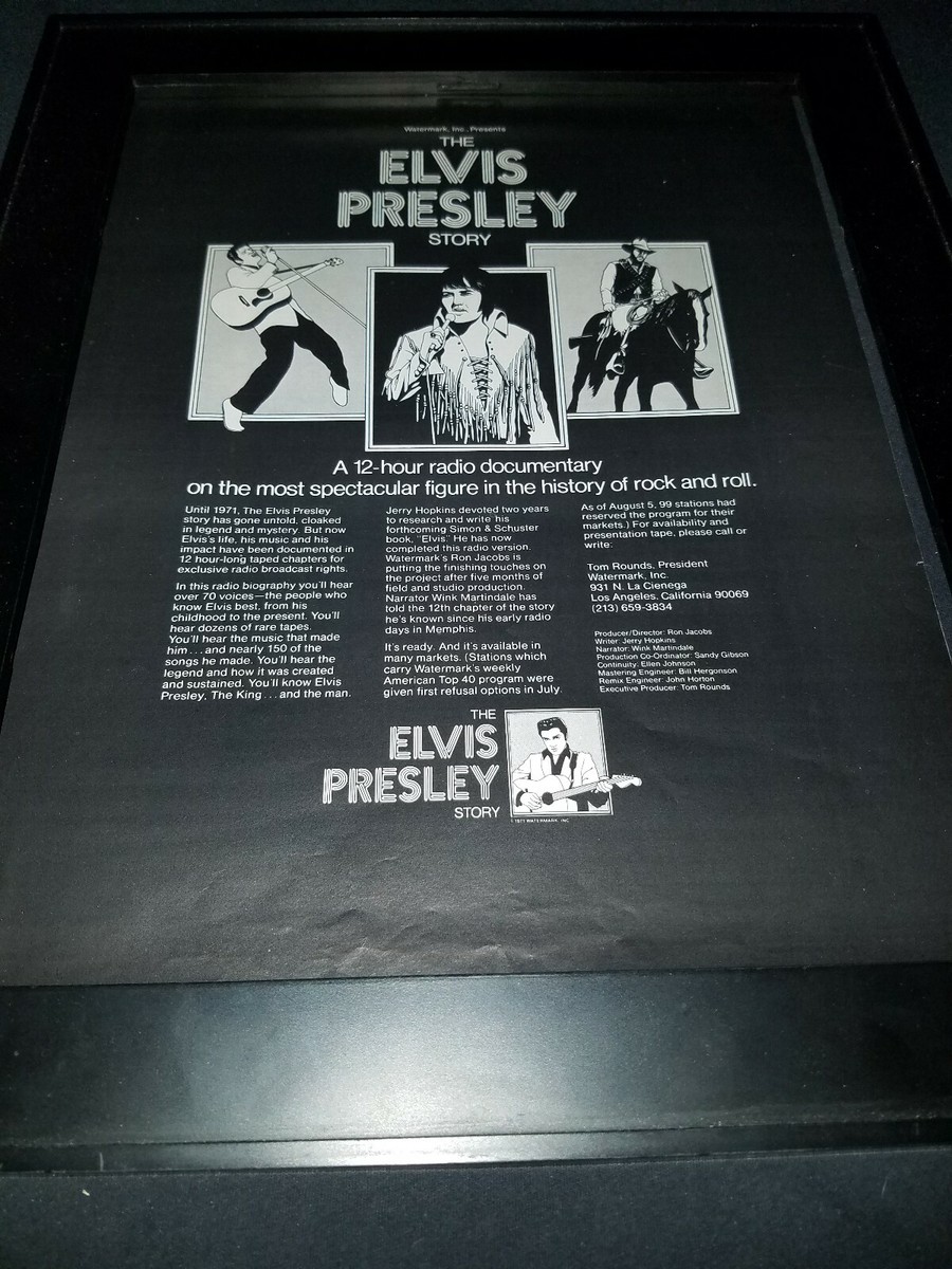 Elvis Presley Rare Original 1971 Radio Special Promo Poster