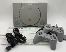 Sony PlayStation 1 PS1 Gray SCPH-5501 Console 2 Controllers  Manual Tested 2