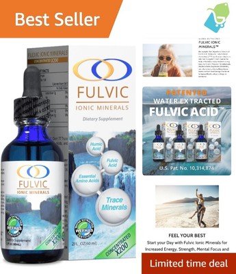 X200 Fulvic Ionic Minerals Drops - BioActive Trace Minerals for Wellness Support