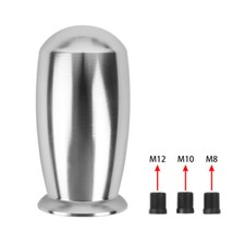 Universal Bullet Chrome Aluminum Manual Mt Gear Shift Knob Shifter Lever Head