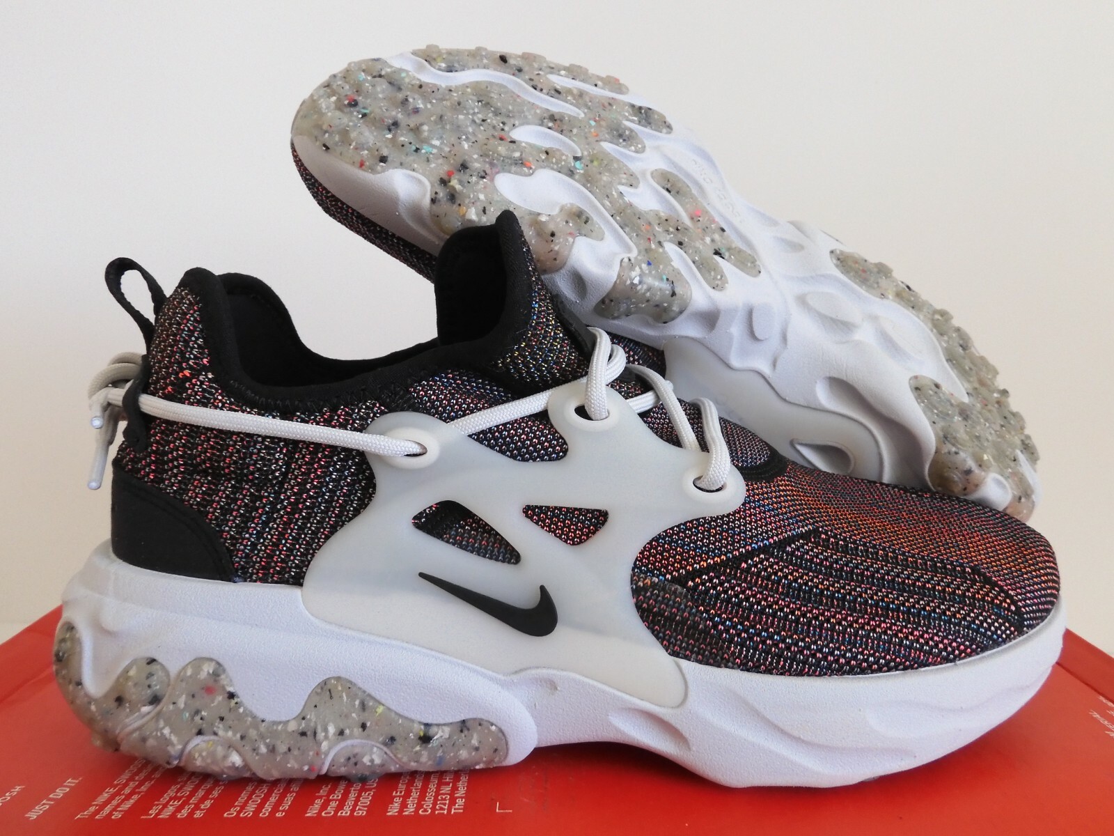 nike react presto flyknit black