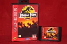 Jurassic Park (Sega Genesis, 1993) Authentic Game Cartridge + Case