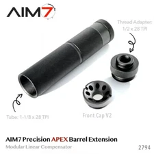 AIM7 Precision APEX-1228C Modular Linear Compensator For AEG GBB Aluminum Black