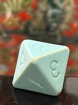Vintage Moldvay d8 older sky blue rpg ad&d dice 120823@