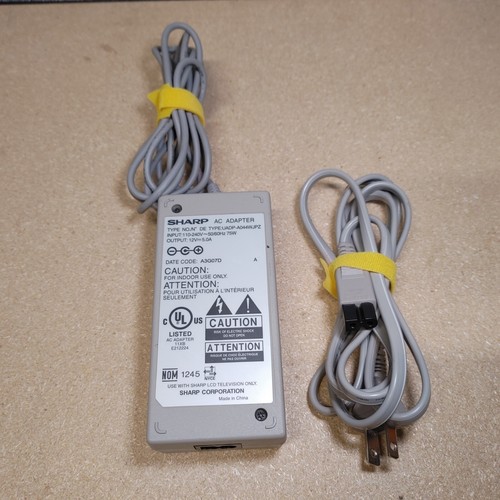 SHARP UADP-A044WJPZ AC Power Adapter 12V 5.0A for LCD TV 11XB E212224