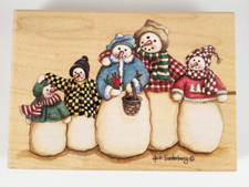 Stamps Happen-Heidi Satlerberg 80224 Snow Family-Wood Mounted Rubber Stamp