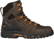 Danner Mens Vicious NMT 6in Brown/Orange Leather Work Boots