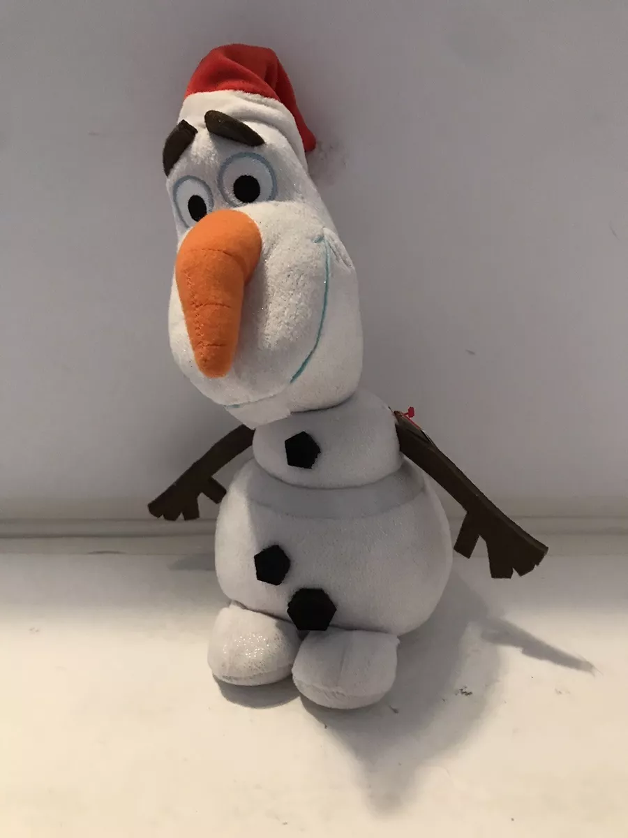 Disney Frozen OLAF the SNOWMAN santa hat 8 ty beanie baby plush soft toy -  NEW!