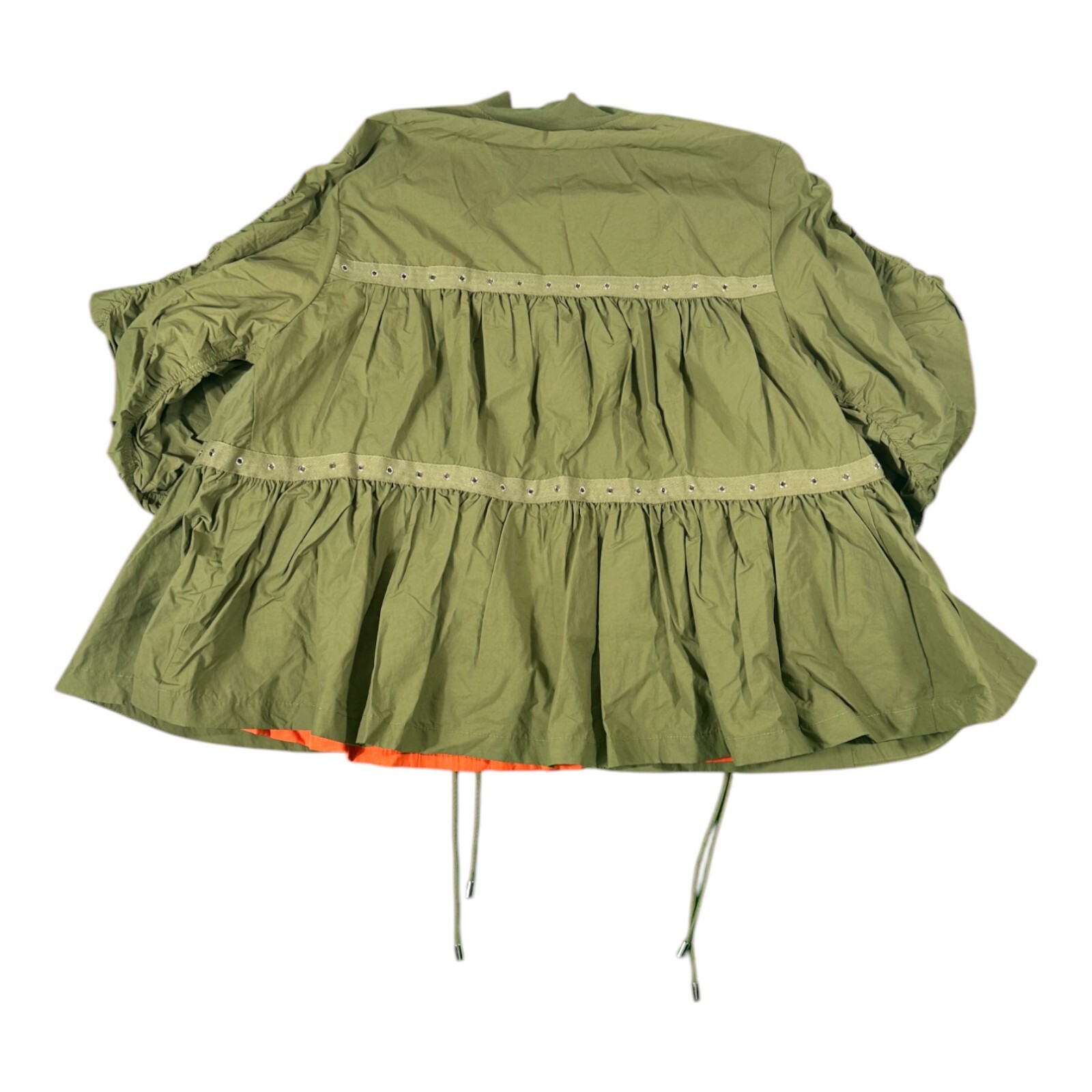 Free People Parachute Sport Utility Jacket Trench Oversized Ruched in Green - XS image 2