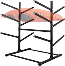 Adjustable Freestanding Kayak  Paddleboard Storage Rack for Indoor/Outdoor Use
