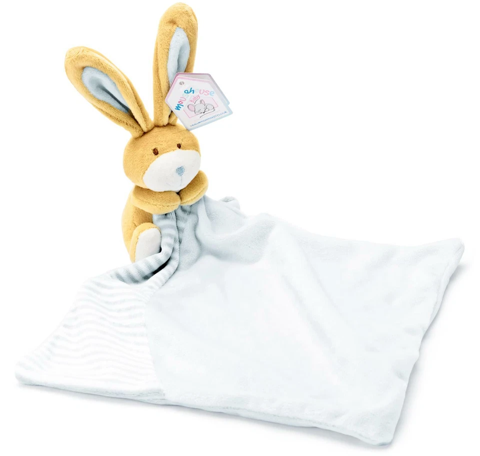 Mousehouse Gifts - Doudou supersuave con conejito de peluche - Azul - Image 1 of 2