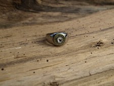 Stainless Steel 9 Caliber Bullet Ring. Brass 9 Optional Crystal.