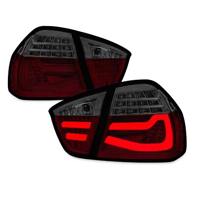 For BMW 3 Series E90 from 2004-2008 Original LED Lightbar Taillights Black Red