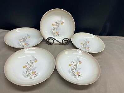 Homer Laughlin ''TANTALIZE'' Duratone  USA ~ Set of 5 ~ Soup Bowls ~ 7 1/2''