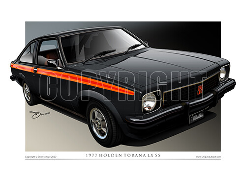 Holden Torana LX SS Car Drawing - Holden Prints ( 30 Colours ) - Picture 22 of 34