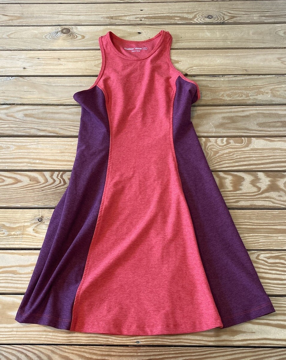 outdoor voices purple dress NWT Outdoor Voices The Exercise Dress Floral Blue Purple Size XXL