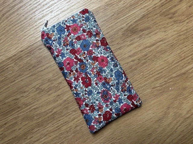 HANDMADE GLASSES SUNGLASSES ZIPPED CASE - LIBERTY OF LONDON ARLEY GARDENS FABRIC