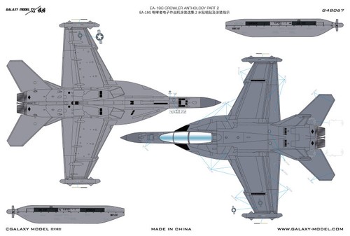 Galaxy 1/48 EA-18G Growler Anthology Part 2/1/4/6 Decal & Mask for Meng Model - Picture 10 of 46